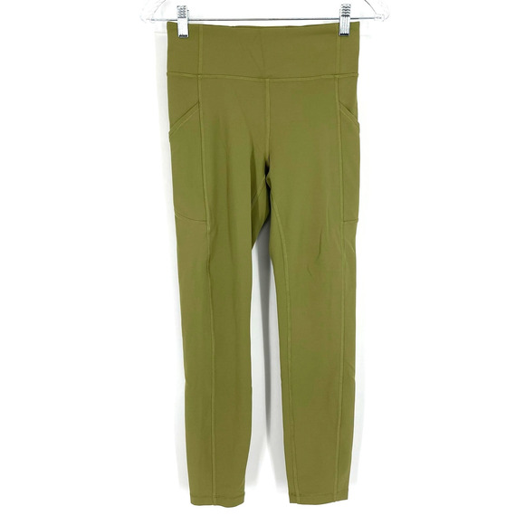 Lululemon Invigorate High Rise Tight 25" Bronze Green Size 4 - Picture 1 of 6